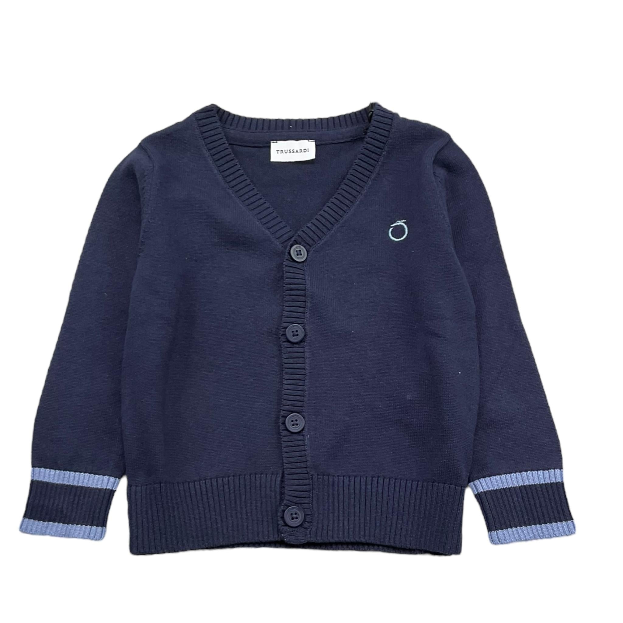 Bikkembergs Cardigan Tinta Unita con Bottoni per Neonato BK3450N BLU BiKKEMBERGS 