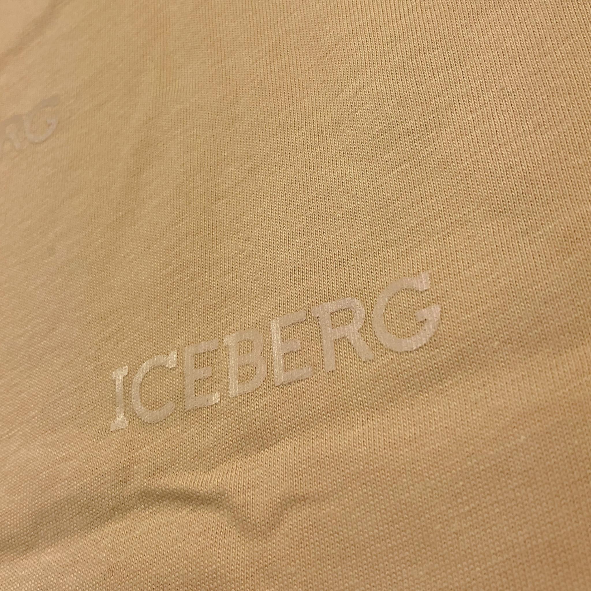 Iceberg T-Shirt Girocollo Tinta Unita con Stampa per Bambino TSICE5115J BEIGE ICEBERG 