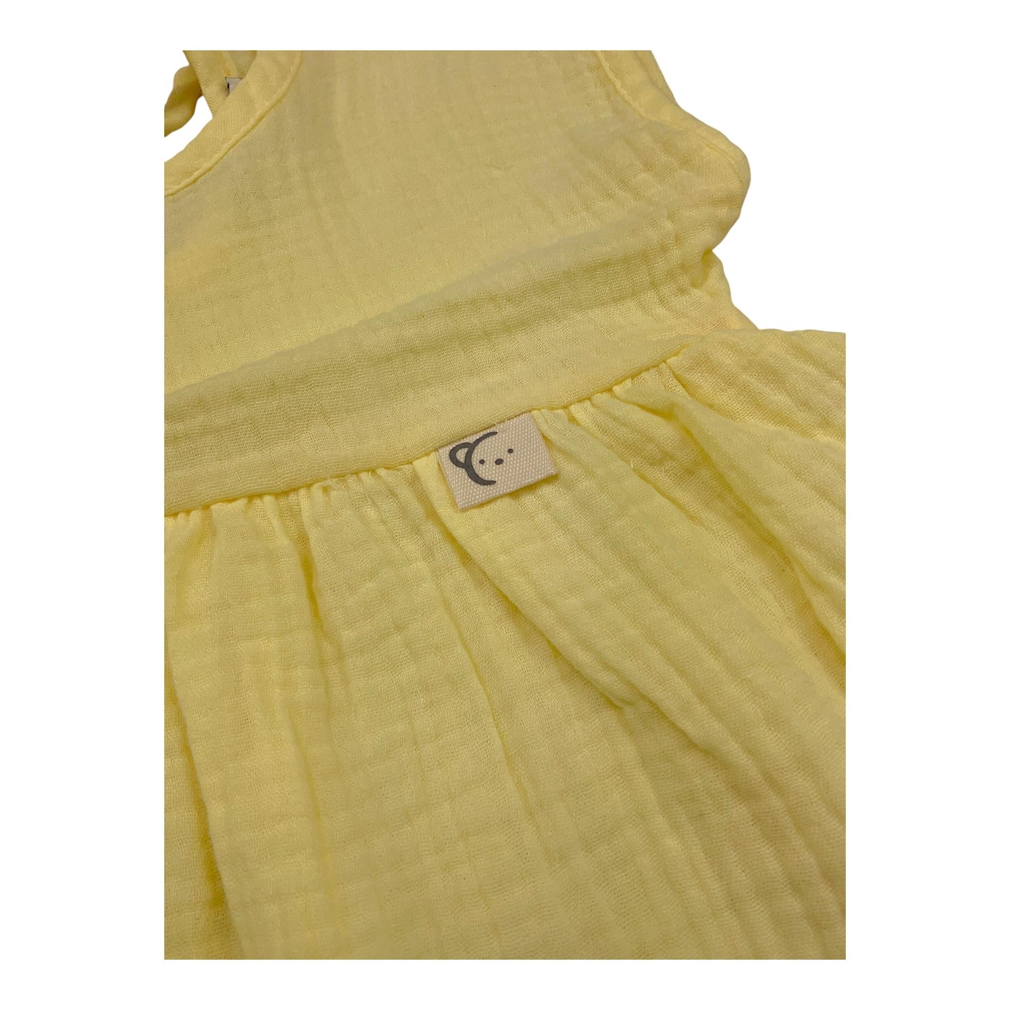 Calamaro Camicia Tinta Unita Giromanica per Neonata DNIKN GIALLO CALAMARO 