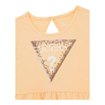 Guess Abito Giromanica Tinta Unita con Paillettes per Bambina K5GK22K6YW4 PESCA GUESS 