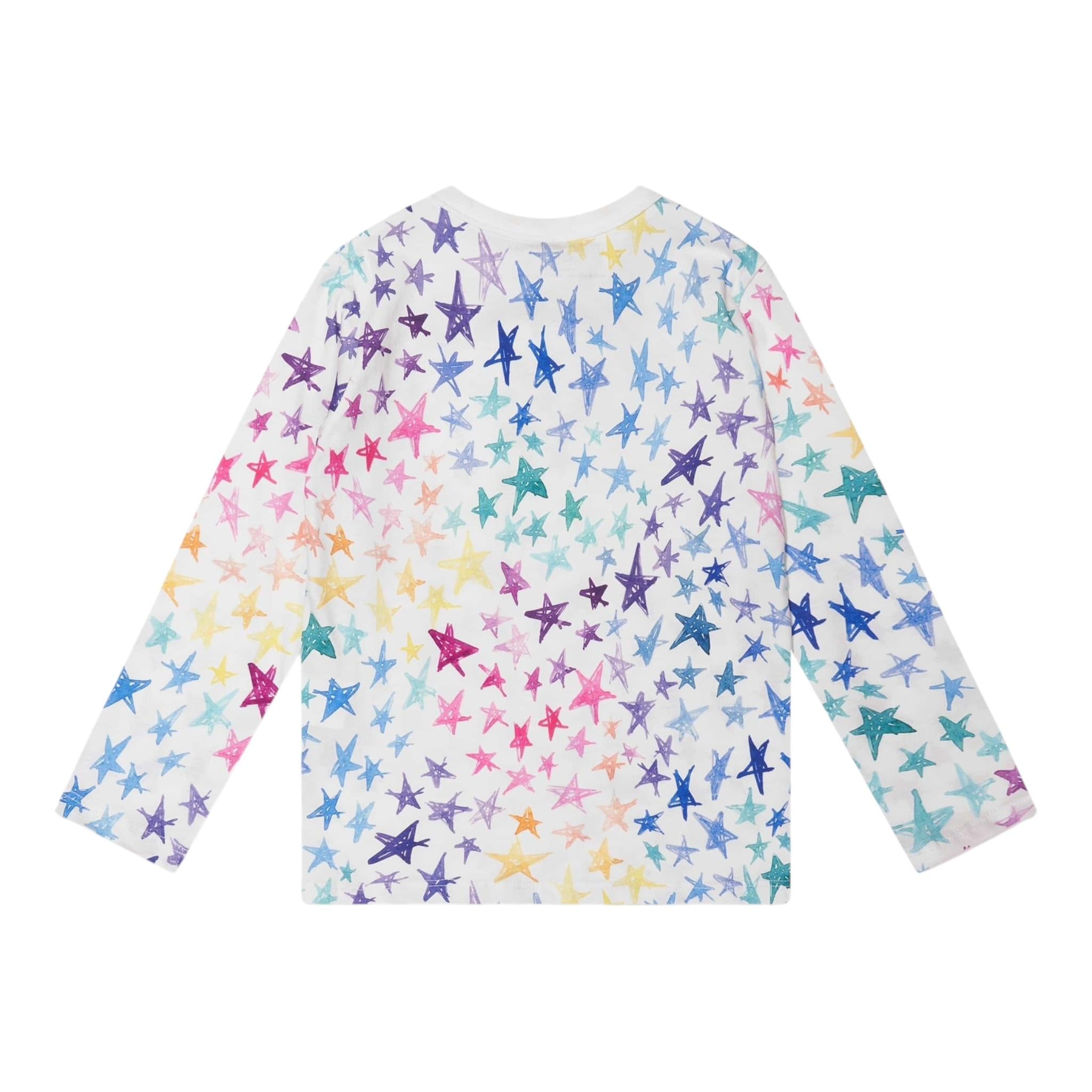 STELLA McCARTNEY shirt girocollo tinta unita fantasia stelle Bianco per Neonata TT8B30 BIANCO STELLA McCARTNEY 