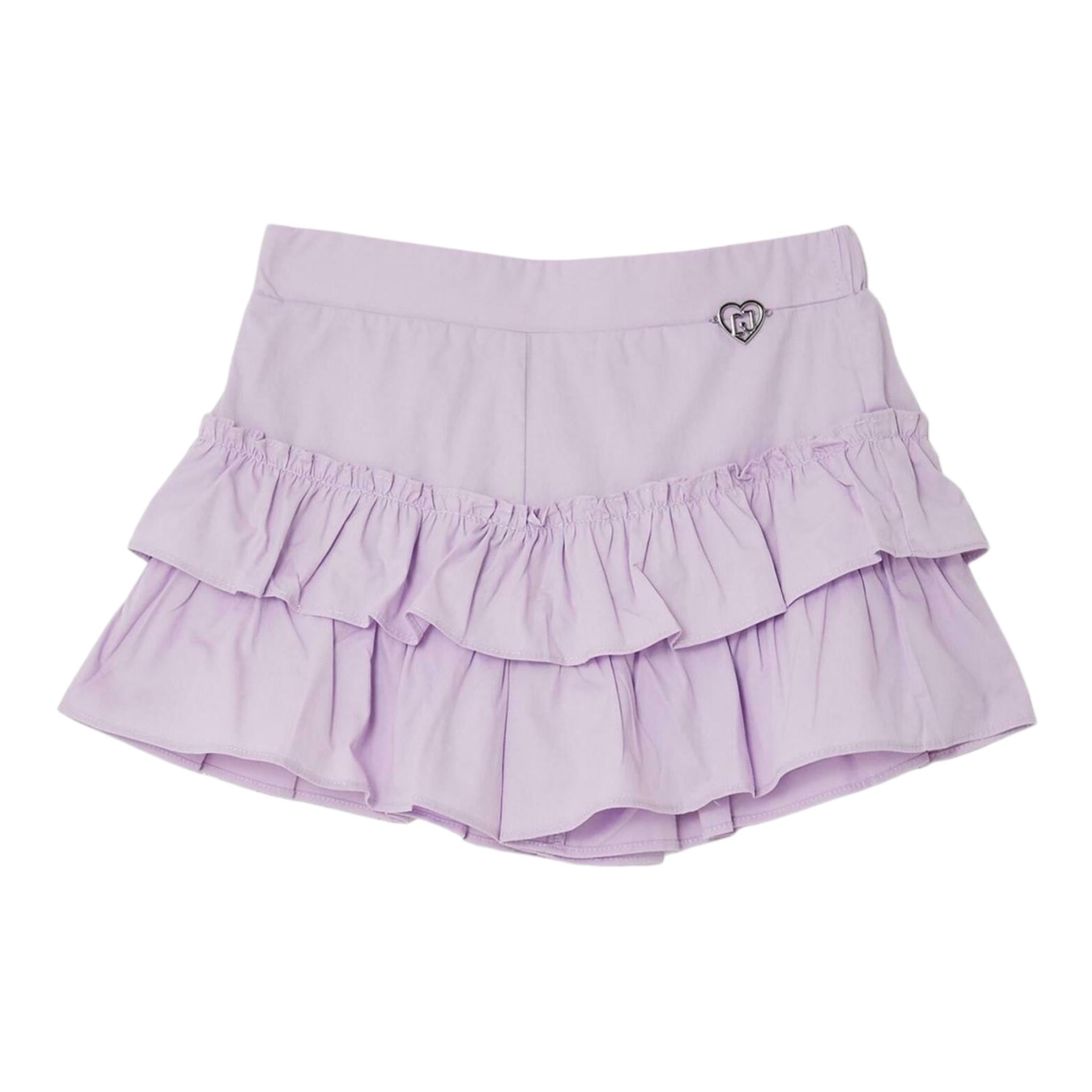 Liu Jo Short Tinta Unita Modello Gonna per Bambina KA5125X LILLA LIU JO 