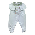 Le Bebe Tutina Manica Lunga Tinta Unita con Colletto per Neonata LBG6229 BIANCO LE BEBE 