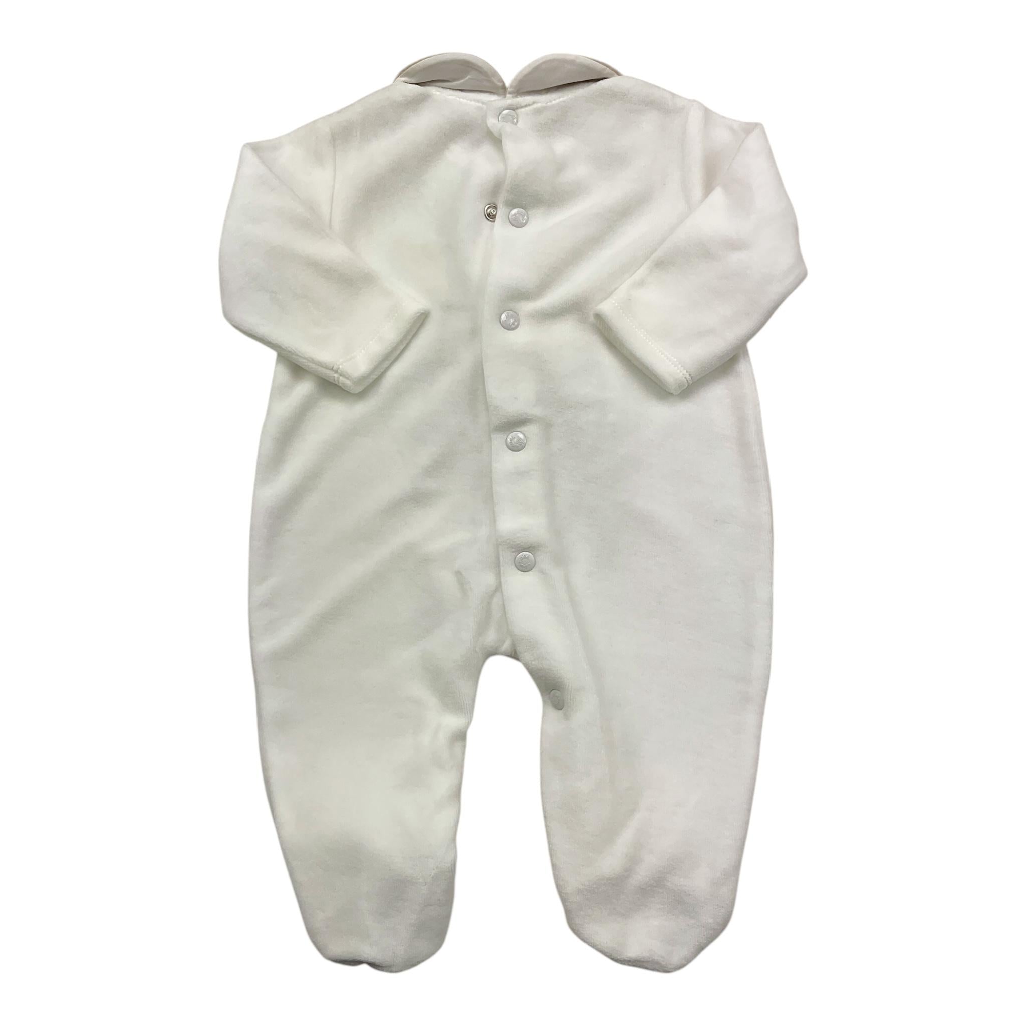 NINNAOH tutina tinta unita con applicazione Bianco per Neonata I24224T BIANCO NINNAOH 