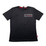 Kejo T-Shirt Girocollo Tinta Unita Con Stampa In Contrasto Nero Per Bambino