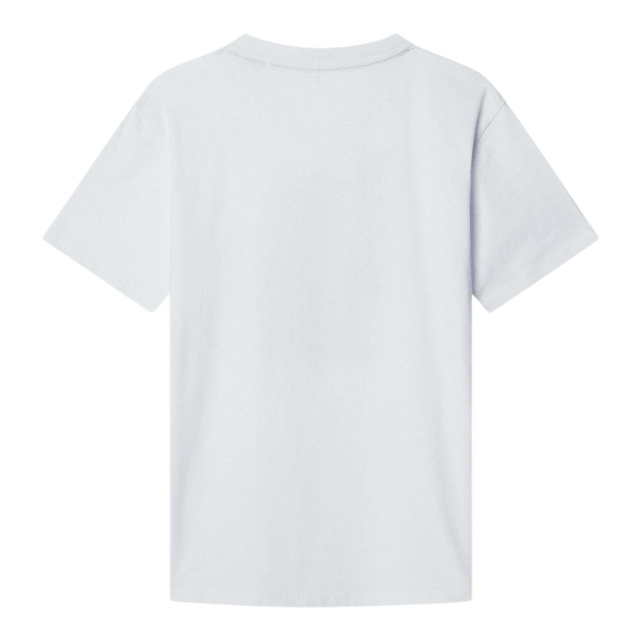 Pepe Jeans T-Shirt Girocollo Tinta Unita con Stampa per Bambino PB503983 BIANCO PEPE JEANS 