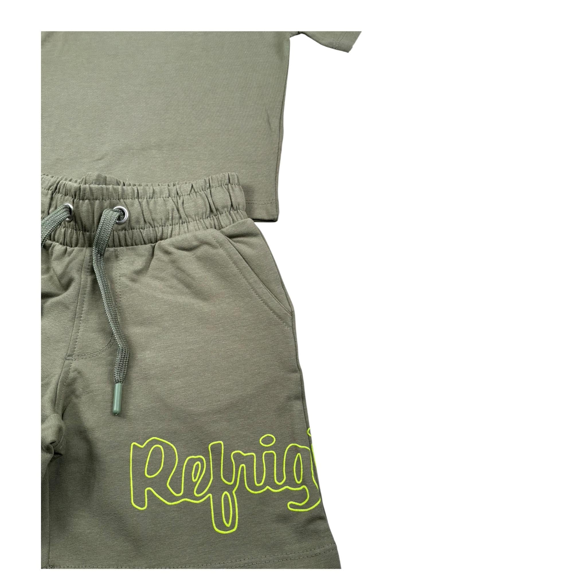 Refrigiwear Completo 2 Pezzi T-Shirt - Bermuda Bicolore per Neonato R1102W25XX VERDE REFRIGIWEAR 