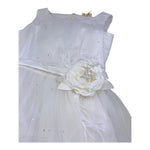 Monnalisa Abito Cerimonia Tinta Unita Giromanica per Bambina 711902F8 BIANCO MONNALISA 