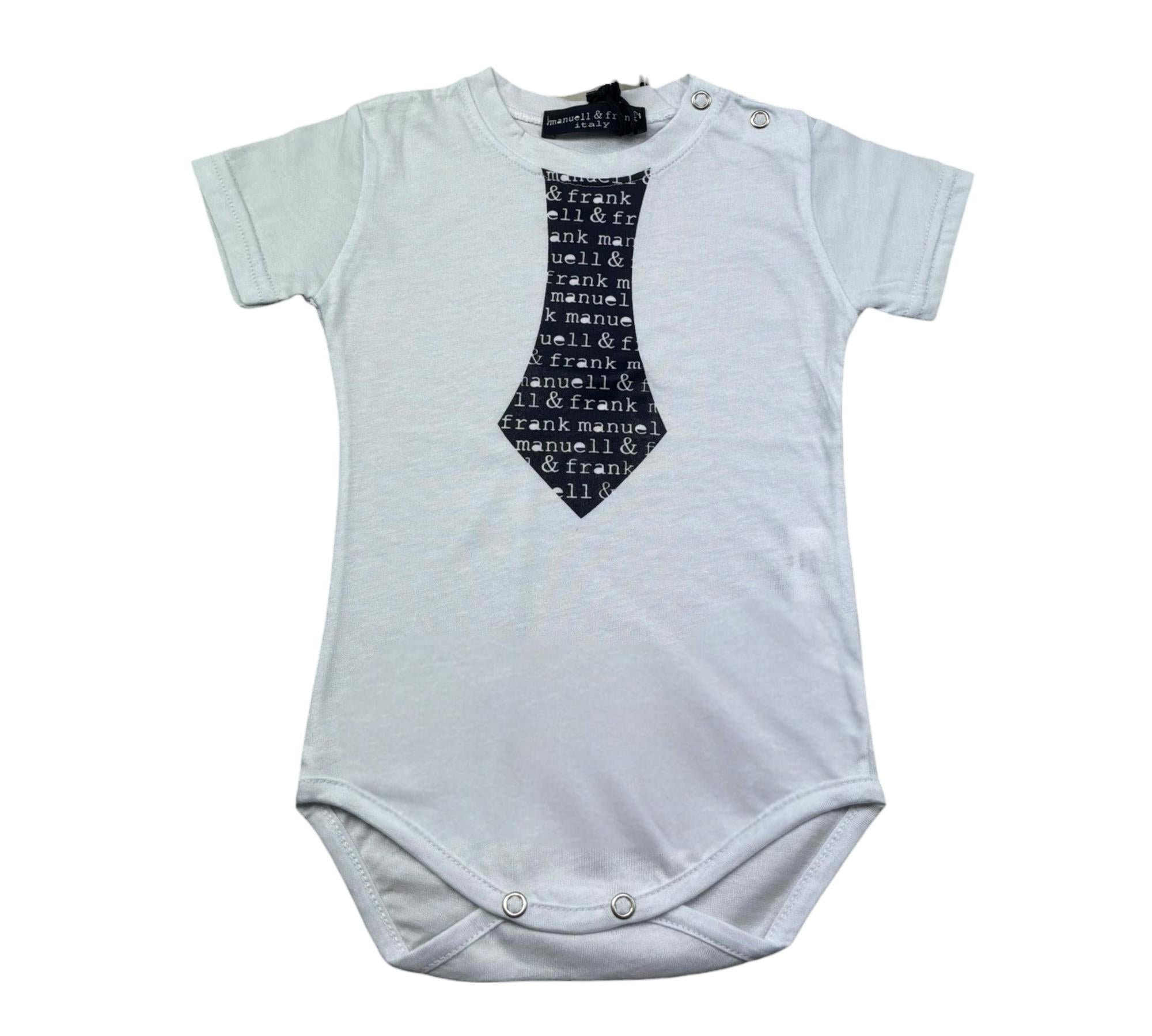 Manuel & Frank Body Mezza Manica Tinta Unita per Neonato MF7051I BIANCO MANUEL & FRANK 