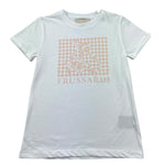 Trussardi T-Shirt Girocollo Tinta Unita con Stampa per Bambina TGP26055TS BIANCO TRUSSARDI 