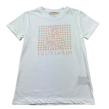 Trussardi T-Shirt Girocollo Tinta Unita con Stampa per Bambina TGP26055TS BIANCO TRUSSARDI 