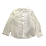 Barcellino Camicia Tinta Unita con Colletto Coreano per Bambino 100507 BIANCO BARCELLINO 