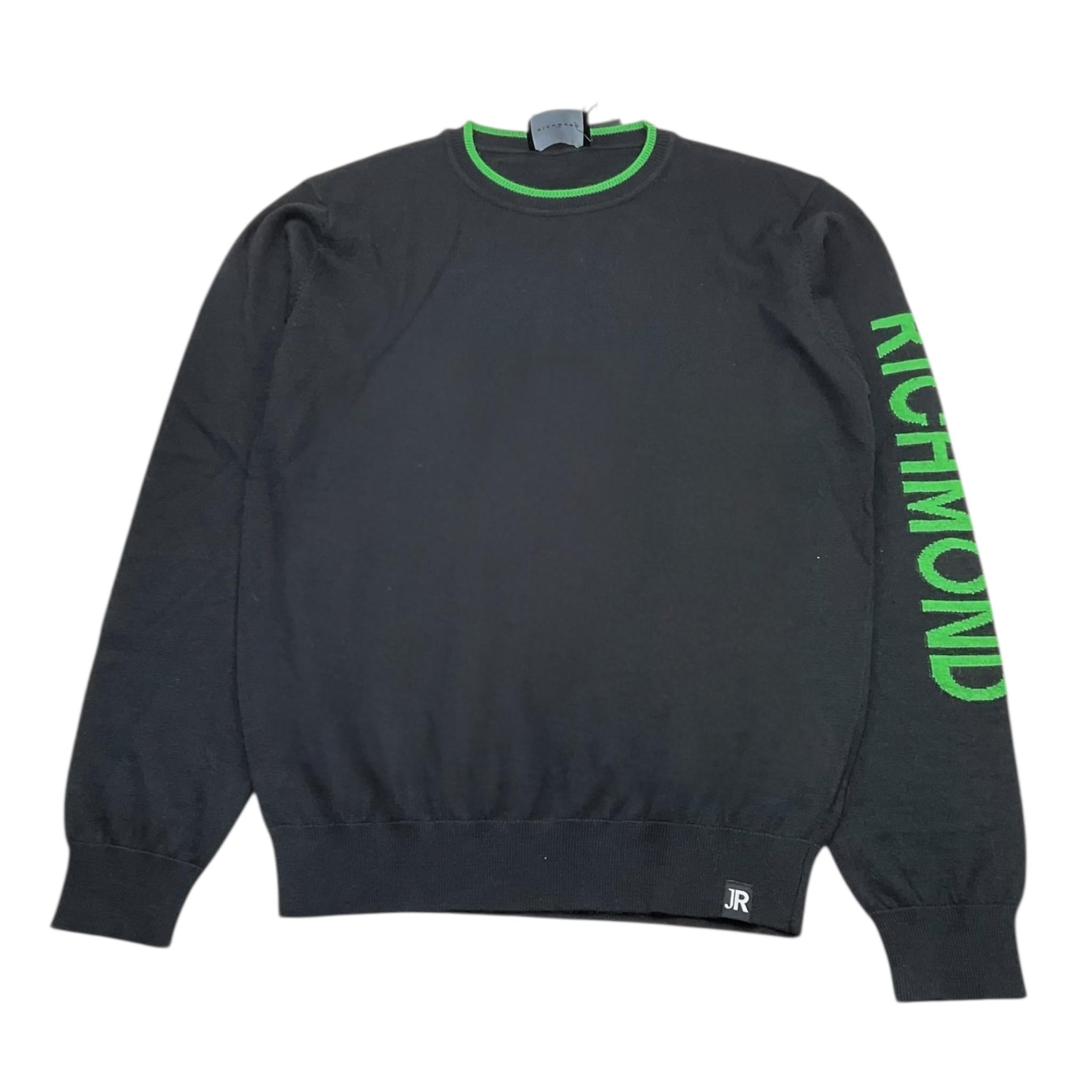 JOHN RICHMOND maglia girocollo tinta unita con logo Nero per Bambino RBA22137MA NERO JOHN RICHMOND 
