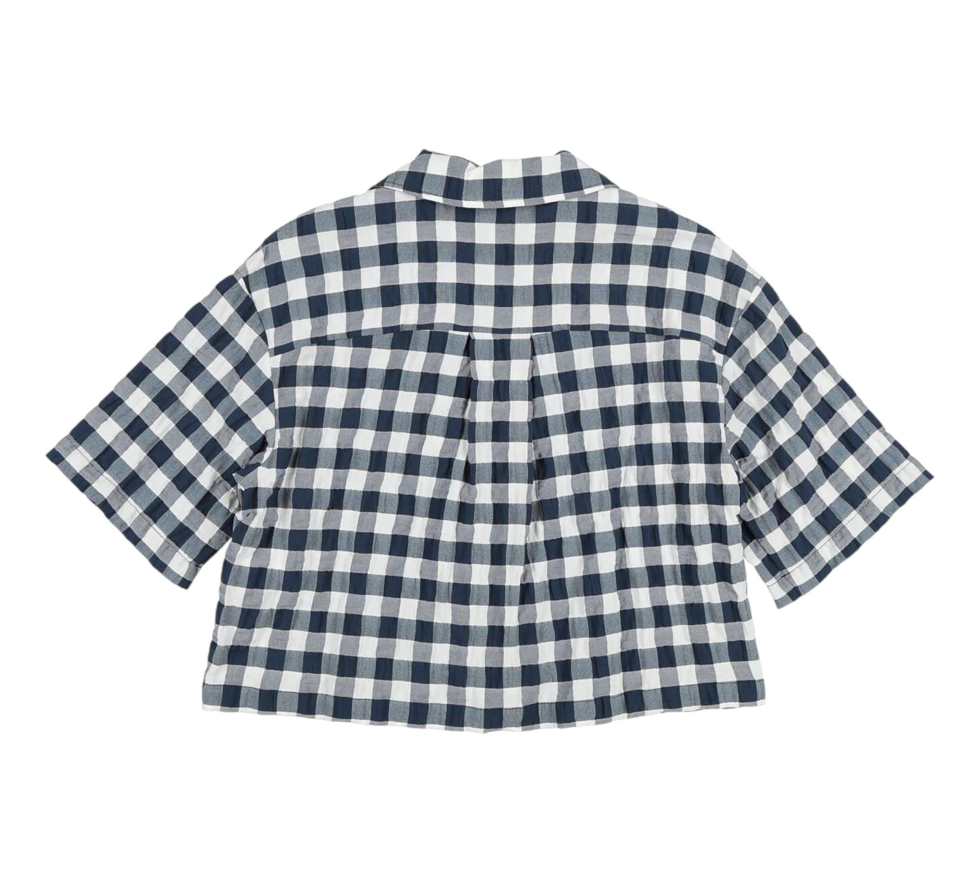 Max&Co. Camicia Mezza Manica Fantasia Quadri per Bambina MX0123 BIANCO/BLU MAX&Co. 