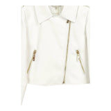 Twinset Giubbino In Ecopelle Tinta Unita con Zip per Bambina 251GJ2561X BIANCO TWINSET 