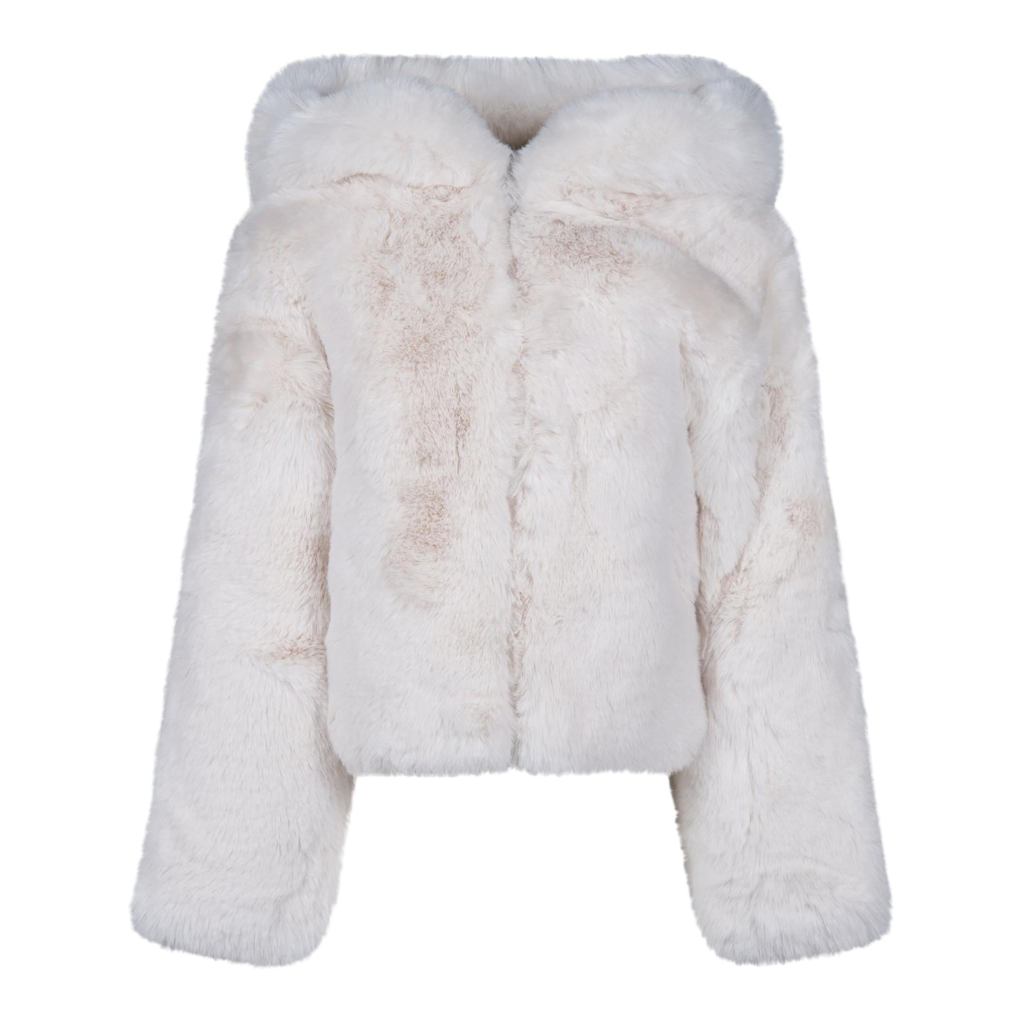 FUN & FUN giubbino modello pelliccia tinta unita con cappuccio Panna per Bambina FBJK00744 PANNA FUN & FUN 