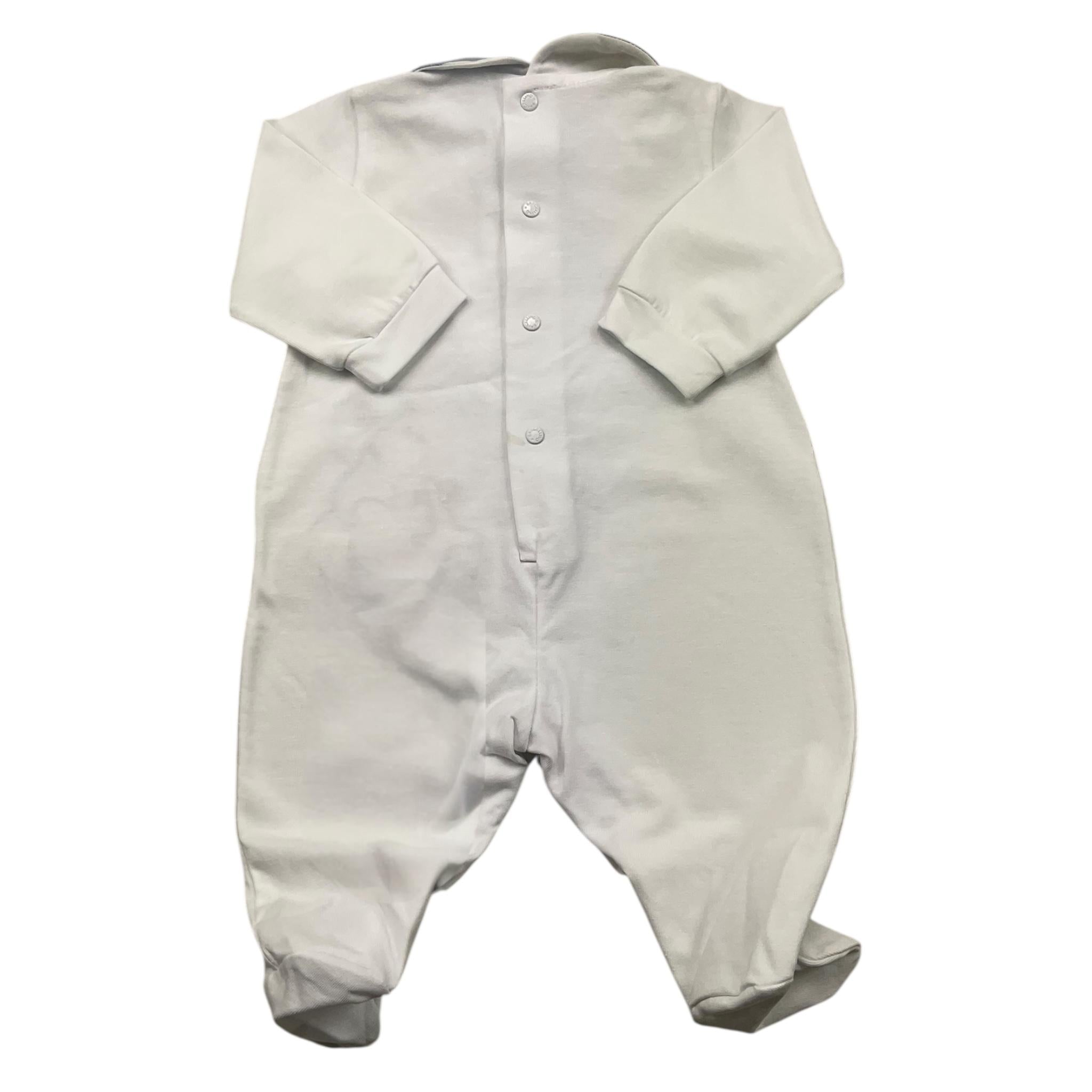 BARCELLINO tutina manica lunga tinta unita cn colletto in contrasto Bianco per Neonato 110103 BIANCO BARCELLINO 