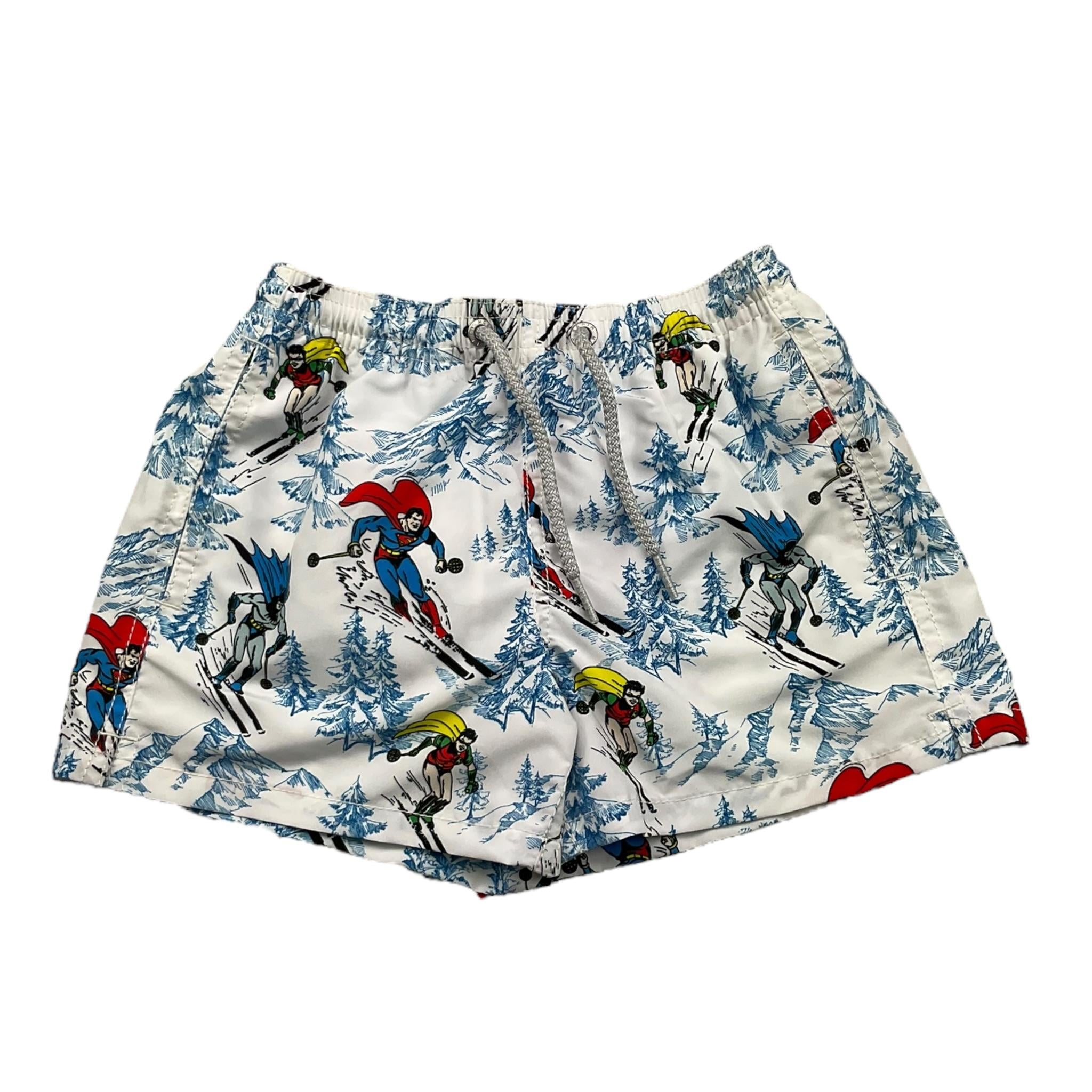 SAINT BARTH costume tinta unita con stampa in contrasto Bianco per Bambino JEAN BIANCO SAINT BARTH 