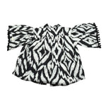 Kaos Camicia Bicolore con Stampa per Bambina KS199 PANNA KAOS 