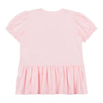 Moschino Abito Tinta Unita con Stampa per Neonata MDV0C7X ROSA MOSCHINO 