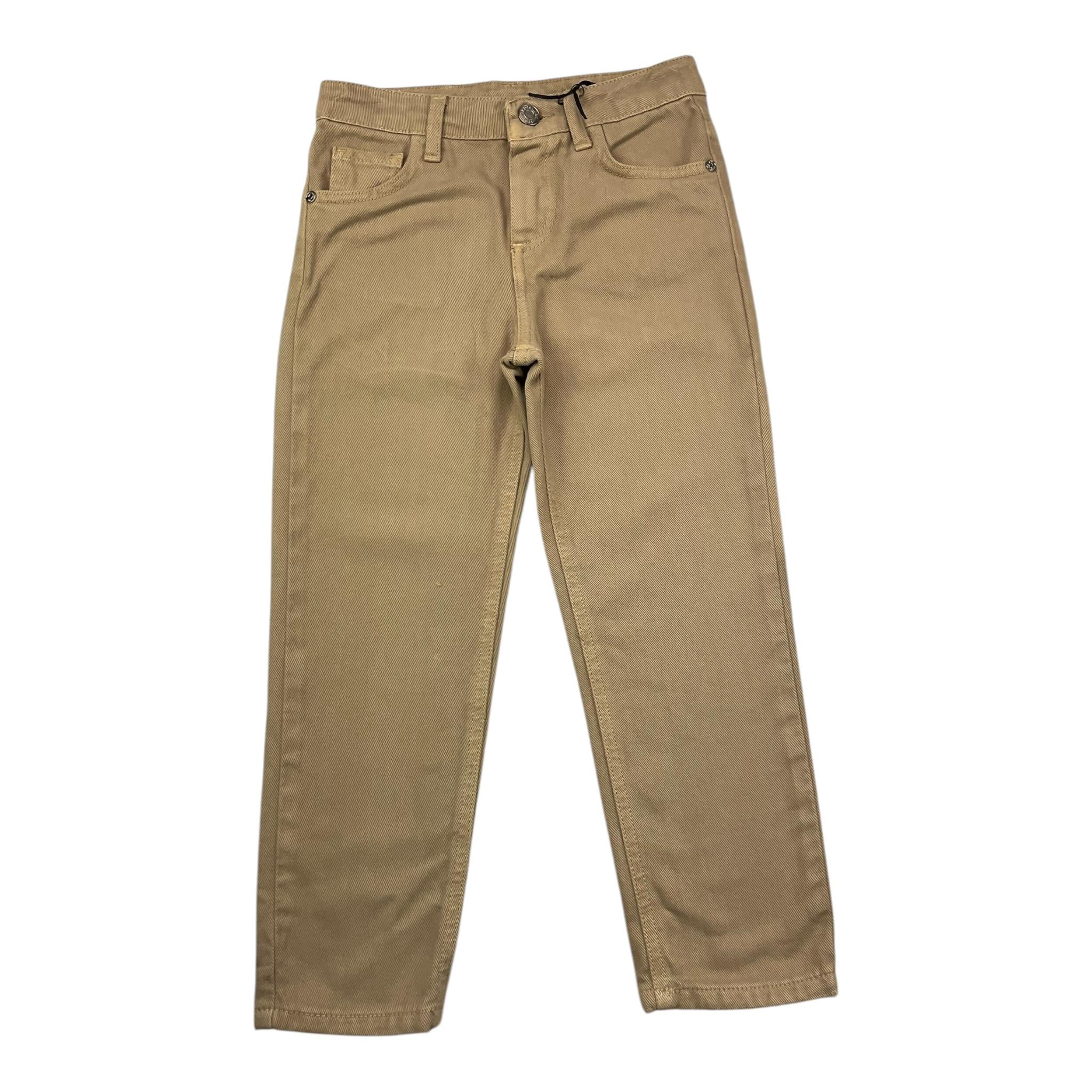 TRUSSARDI pantalone tinta unita con girovita regolabile Beige per Bambino TBA25026PA BEIGE TRUSSARDI 