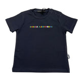 Daniele Alessandrini Einfarbiges T-Shirt mit Rundhalsausschnitt und Tasche, Blau, für Neugeborene