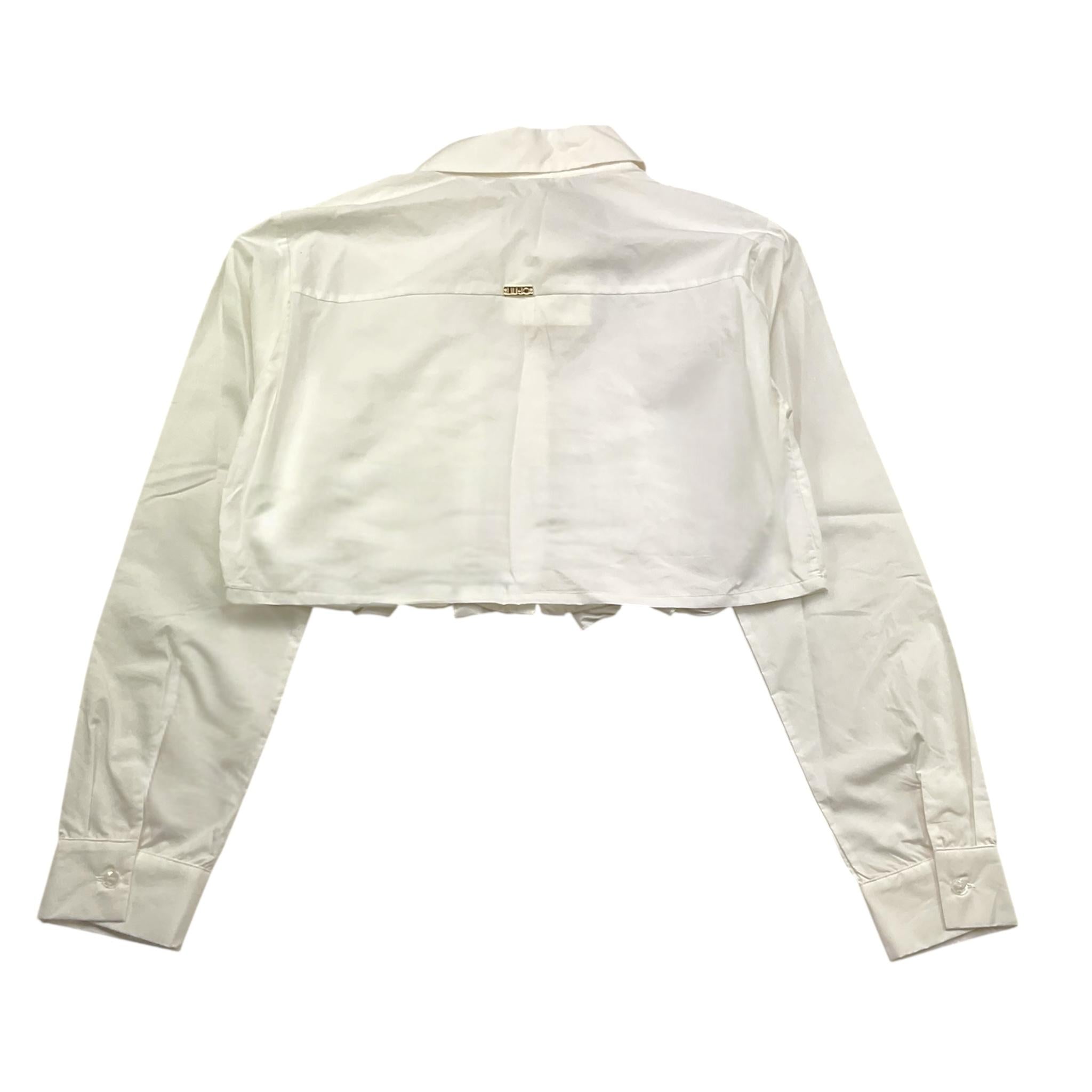 Liu Jo Camicia Tinta Unita con Balze per Bambina GA4108 BIANCO LIU JO 