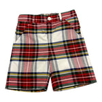 LITTLE BEAR bermuda tinta unita con fantasia scozzese Bianco per Bambino 5258 BIANCO LITTLE BEAR 