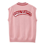 EMPORIO ARMANI gilet tinta unita scollo a v con ricami in contrasto Rosa per Bambina 6R4M52 ROSA EMPORIO ARMANI 