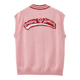 EMPORIO ARMANI gilet tinta unita scollo a v con ricami in contrasto Rosa per Bambina 6R4M52 ROSA EMPORIO ARMANI 