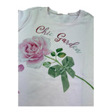 Monnalisa T-Shirt Girocollo Tinta Unita con Stampa Rose per Bambina MNTHS ROSA MONNALISA 