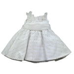 I Delfi Abito Giromanica Tinta Unita con Tulle per Neonata 25P5117 BIANCO I DELFI 