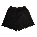 Elisabetta Franchi Short In Filo Tinta Unita con Trafori per Bambina EFBE068 NERO ELISABETTA FRANCHI 