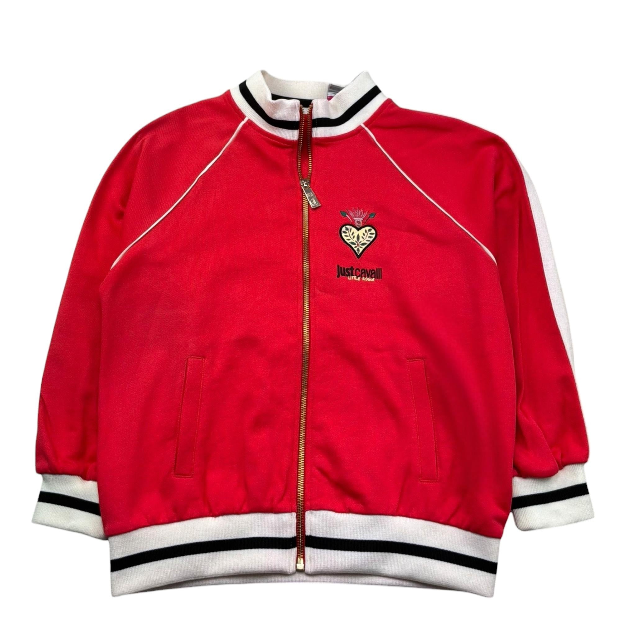 Just Cavalli Felpa con Zip Tinta Unita con Profili In Contrasto per Bambina JGP26123FE FRAGOLA JUST CAVALLI 