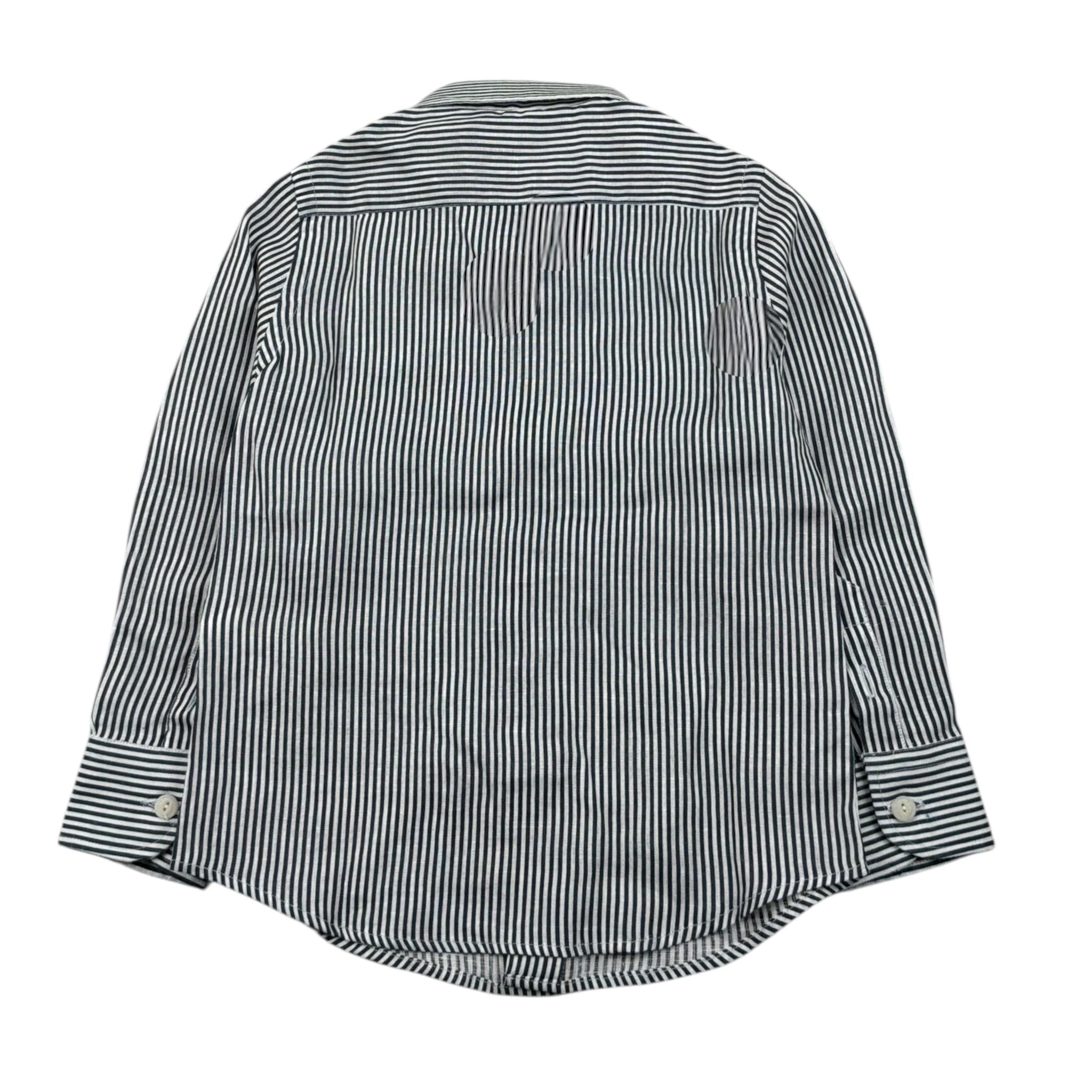 Saint Barth Camicia Manica Lunga Fantasia A Righe per Bambino AGN000101183J BLU SAINT BARTH 