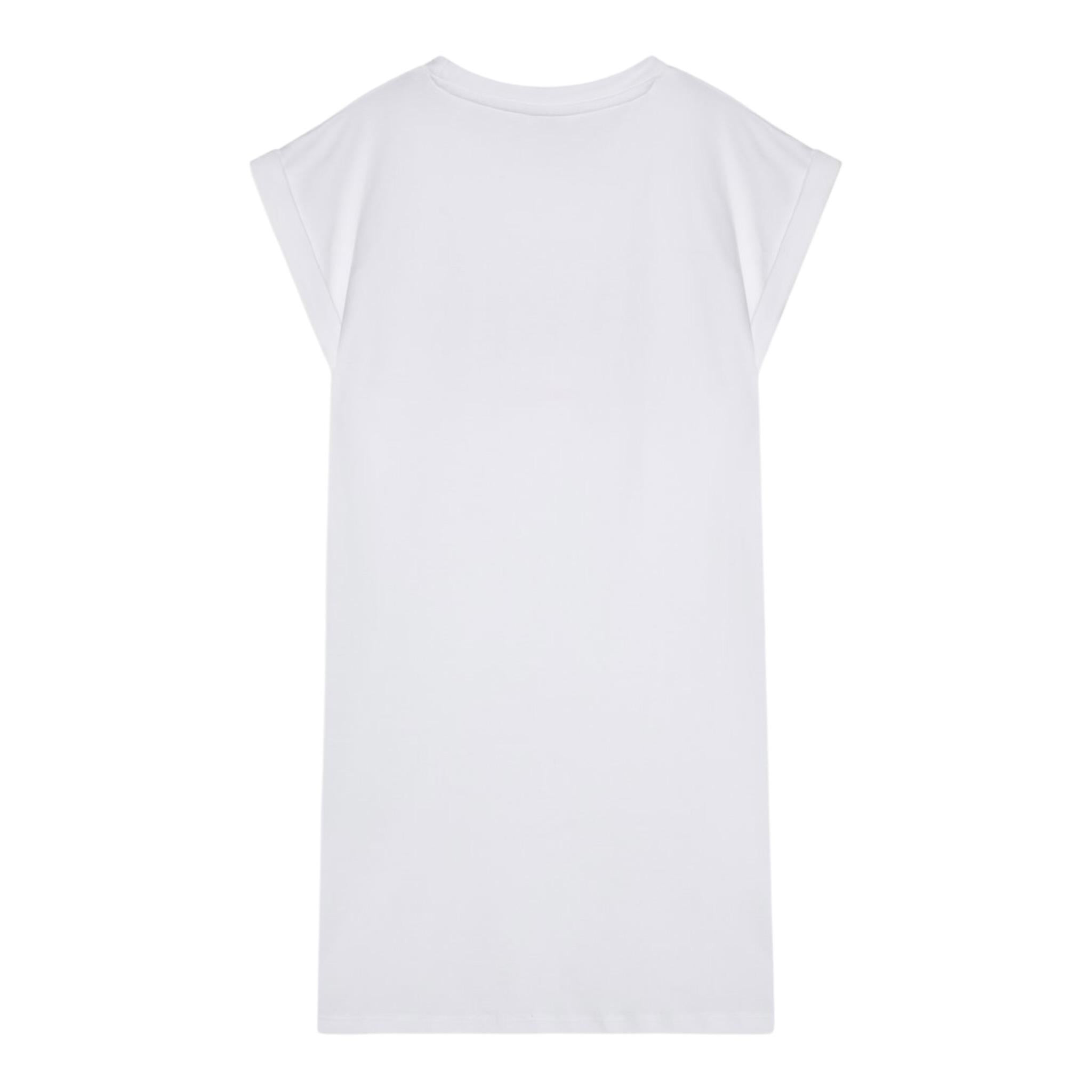 Guess Abito Mezza Manica Tinta Unita con Logo per Bambina J5GK06KAE24 BIANCO GUESS 