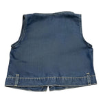 Lu Lu By Miss Grant Gilet In Denim Tinta Unita per Bambina LL3413 BLU LU LU BY MISS GRANT 