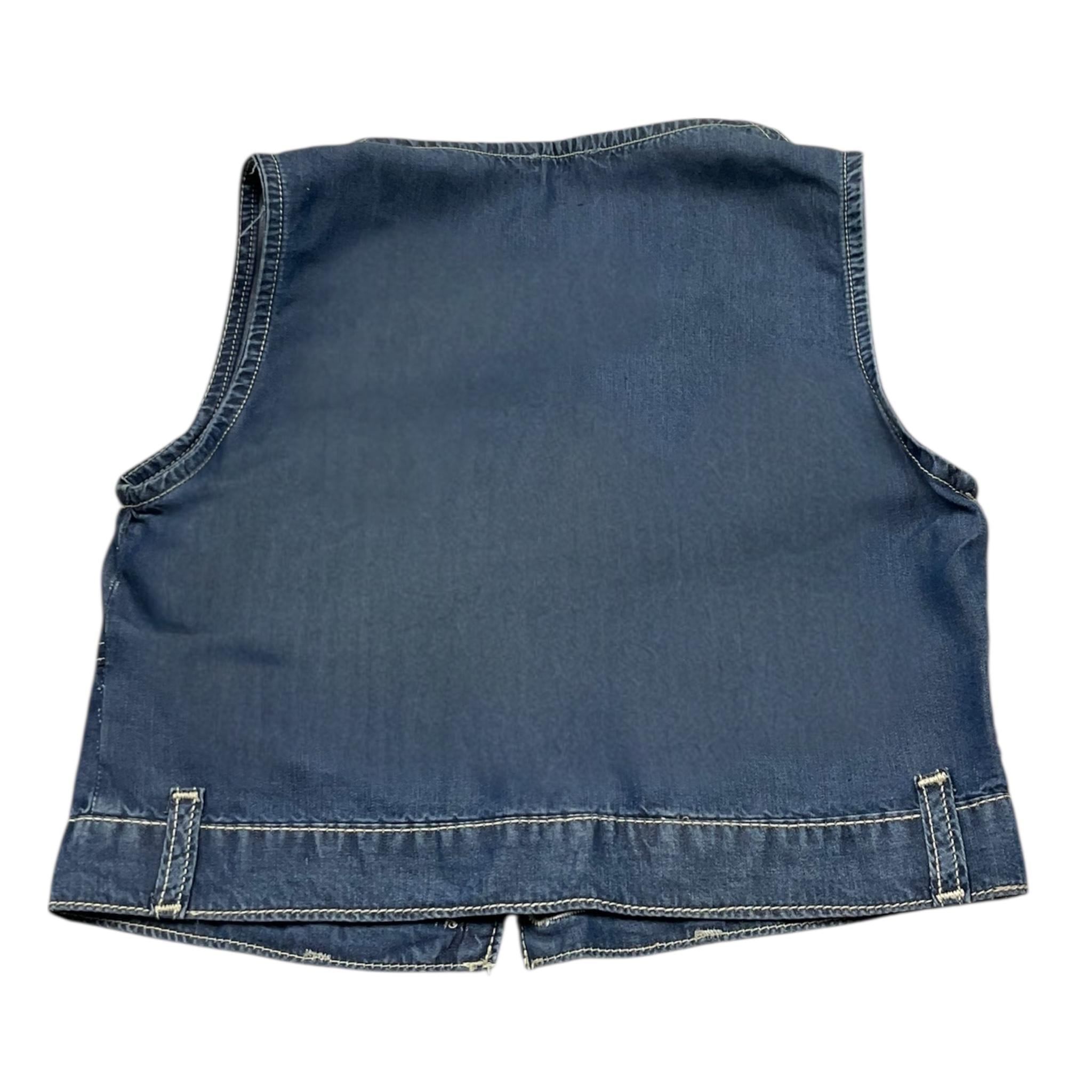 Lu Lu By Miss Grant Gilet In Denim Tinta Unita per Bambina LL3413 BLU LU LU BY MISS GRANT 