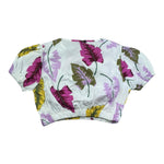 Dixie Top Tinta Unita con Fantasia Fiori per Bambina CC48274G39 BIANCO DIXIE 