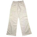 Lu Lu By Miss Grant Pantalone Tinta Unita Con Elastico In Vita Modello A Palazzo Bianco Per Bambina