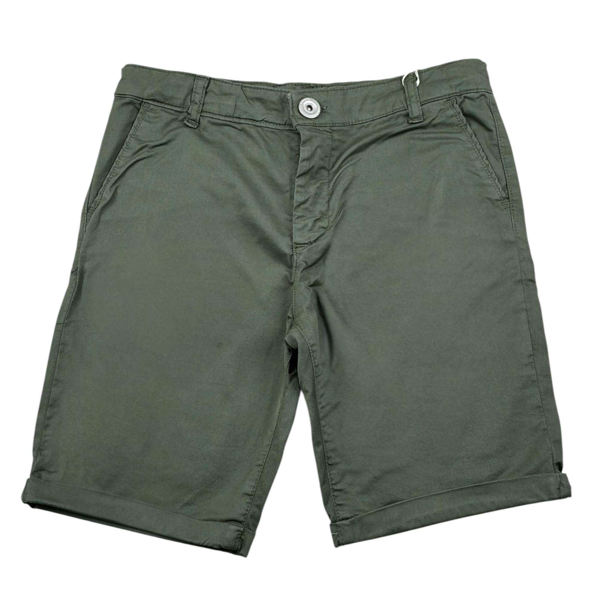 Siviglia Bermuda Tinta Unita con Girovita Regolabile per Bambino SVJSO17249 VERDE SIVIGLIA 