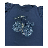 Liu Jo T-Shirt Girocollo Tinta Unita con Stampa per Neonata KA5041NX BLU LIU JO 