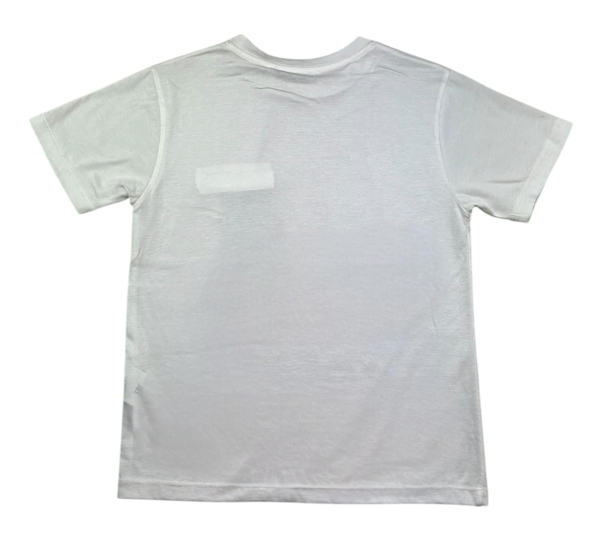 Paolo Pecora T-Shirt Girocollo Tinta Unita con Taschino per Bambino PP4213 BIANCO PAOLO PECORA 