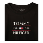 Tommy Hilfiger T-Shirt Girocollo Tinta Unita con Logo per Bambino KB0KB09538 NERO TOMMY HILFIGER 