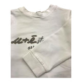 LA STUPENDERIA shirt igrocollo tinta unita con ricamo Panna per Neonato UEM0463X PANNA LA STUPENDERIA 