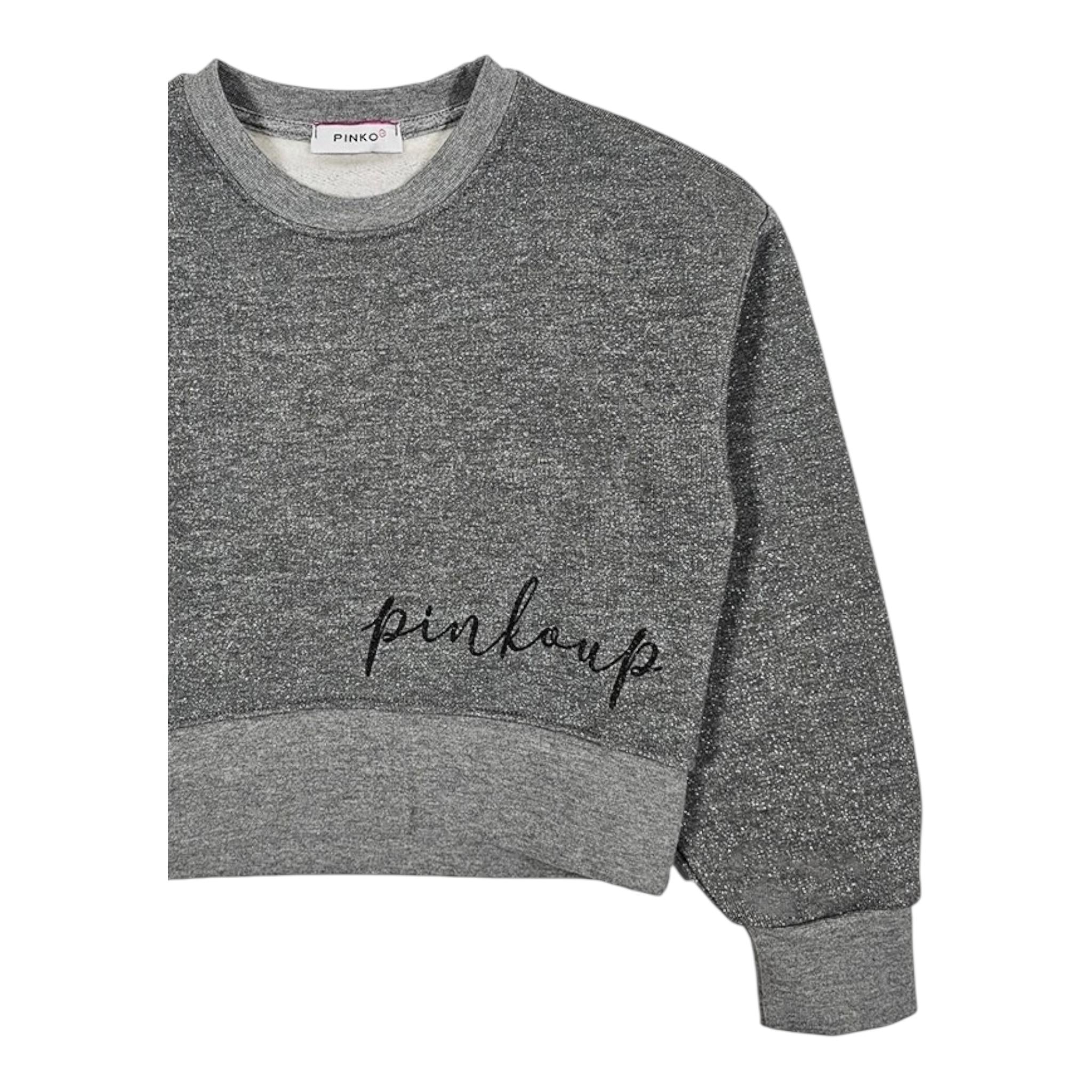PINKO felpa girocollo tinta unita con stampa Grigio per Neonata F4PIJGSW161N GRIGIO PINKO 