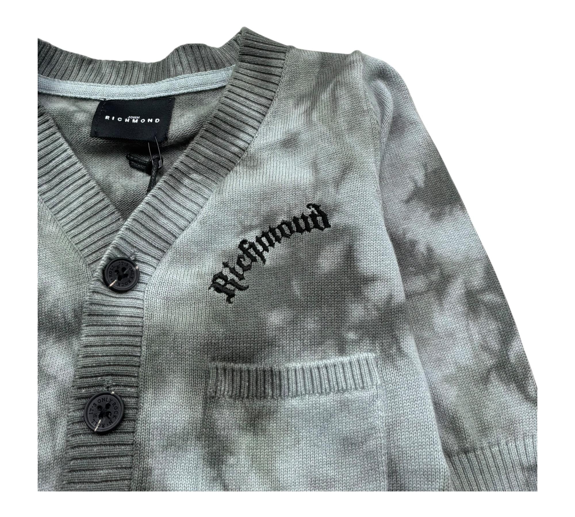 John Richmond Cardigan Tinta Unita Stampa Fantasia per Neonato RIP26066CD VERDE JOHN RICHMOND 