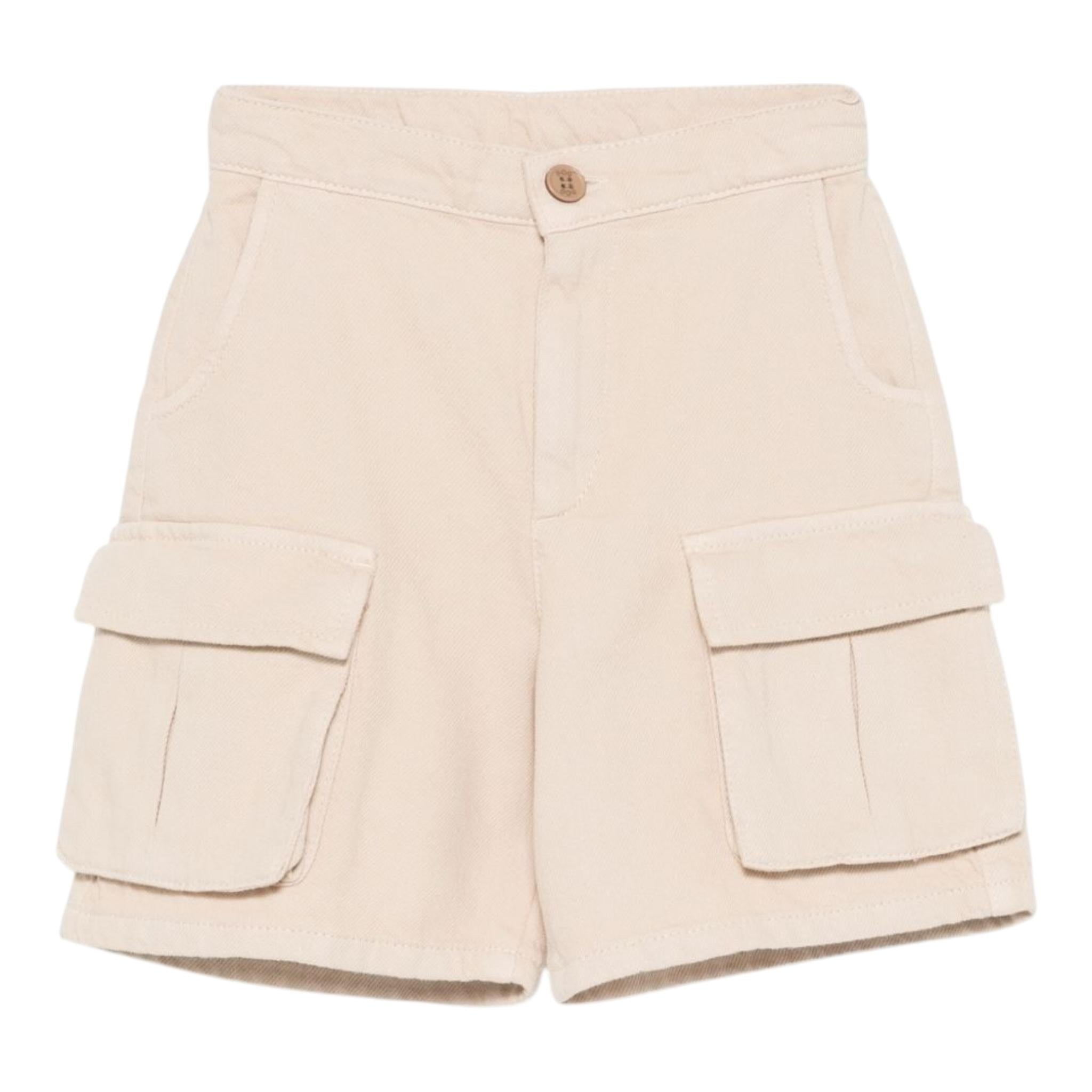 Dou Dou Short Tinta Unita con Girovita Regolabile per Bambina DW6Q89 BEIGE DOU DOU 