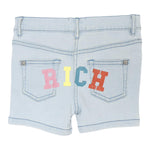 John Richmond Short In Denim Tinta Unita con Logo per Bambina RIP25031SHJXXX AZZURRO JOHN RICHMOND 