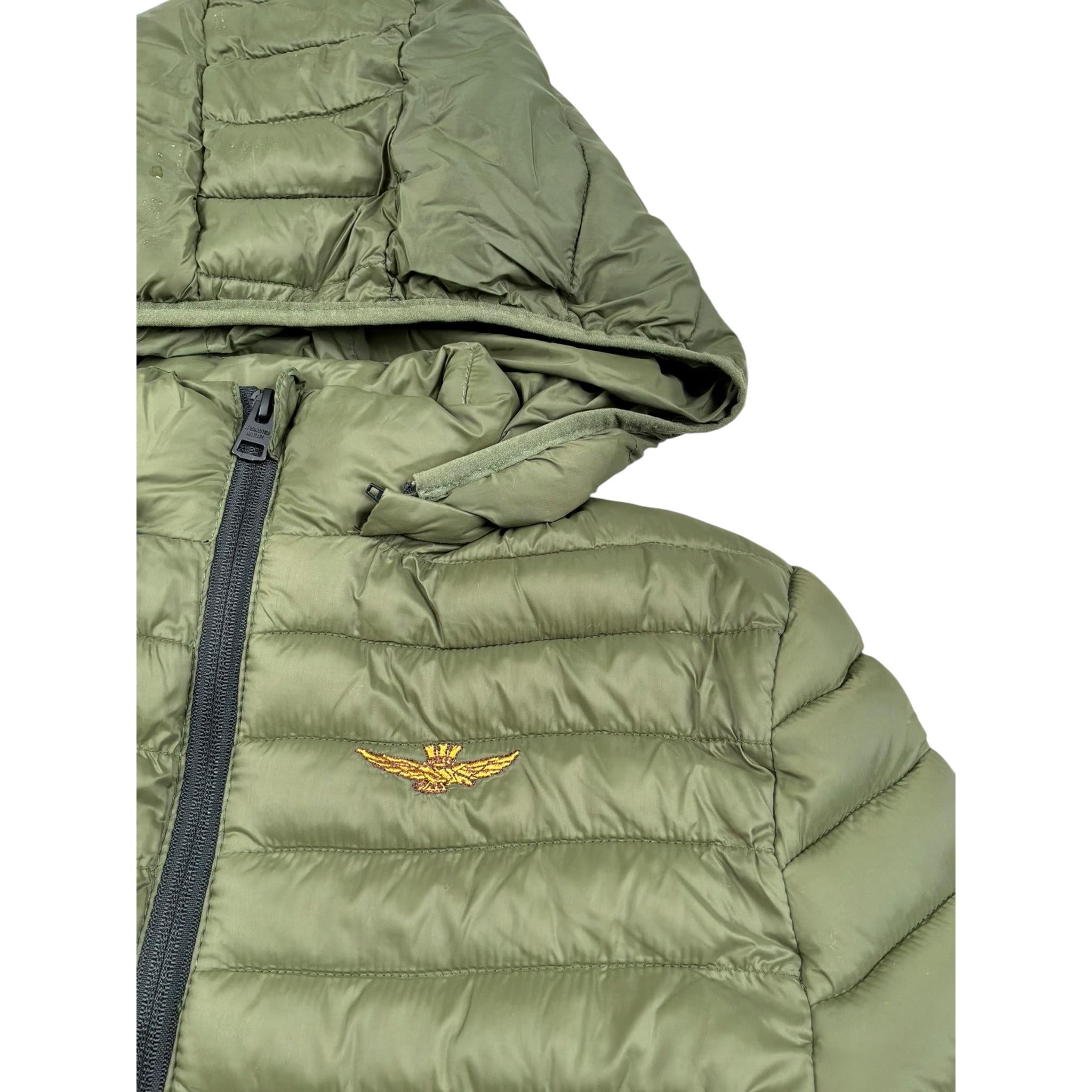Aeronautica Militare Giubbino Tinta Unita con Cappuccio per Neonato 242AB001AN VERDE AERONAUTICA MILITARE 